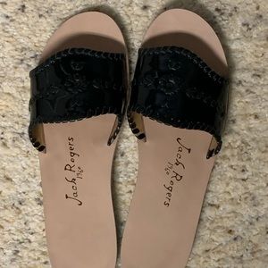 Jack Rogers boating jacks black patent leather